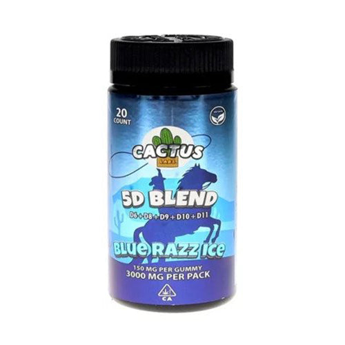 Cactus 5D Blend Gummies Blue Razz Ice