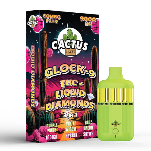 Cactus Labs Glock-9 THC + Liquid Diamonds Disposable Vape | 9 Grams