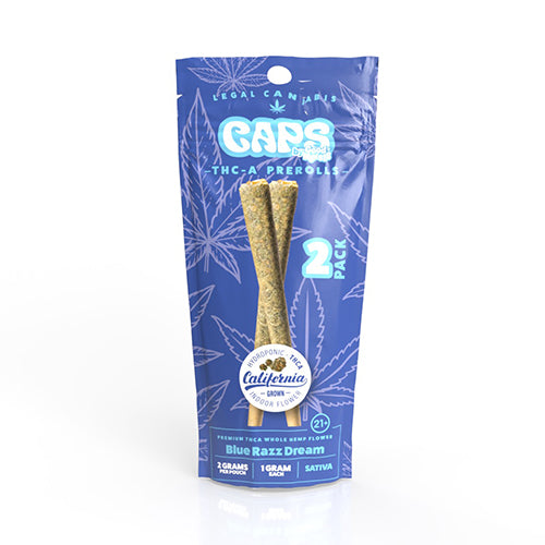 Caps THC-A Prerolls Blue Razz Dream