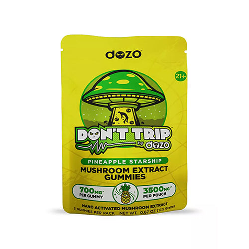 Dozo Dont Trip Mushroom Gummies Pineapple Starship