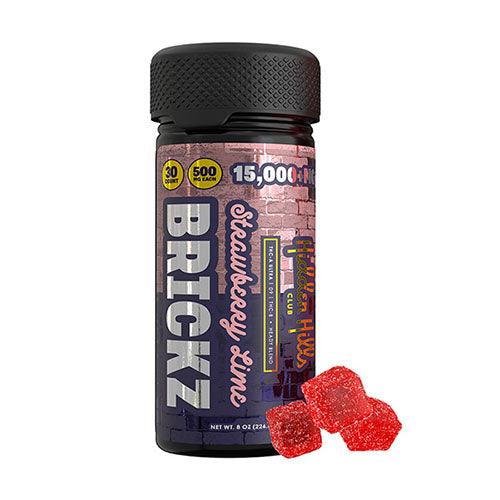 Hidden Hills Heady Blend Brickz Gummies Strawberry Lime