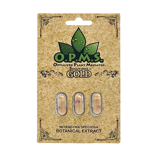 OPMS Gold Kratom Capsules 3-Pack