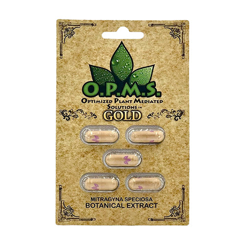 OPMS Gold Kratom Capsules 5-Pack