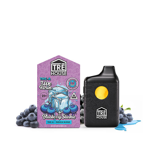 Tre House Live Rosin THC-A Disposable - Blueberry Slushie