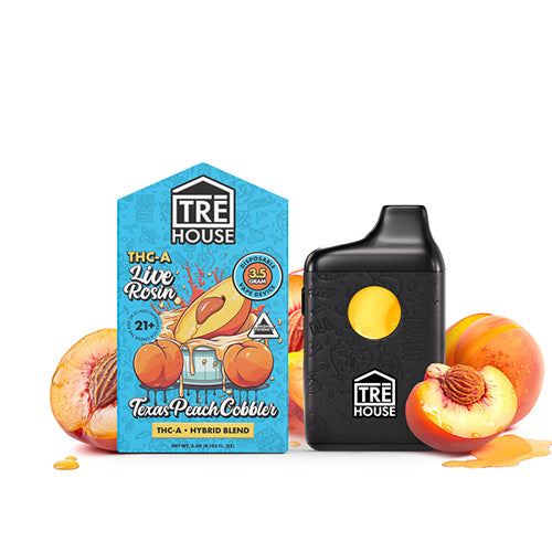 Tre House Live Rosin THC-A Disposable - Texas Peach Cobbler