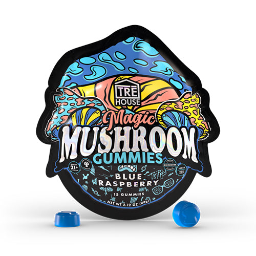 Tre House Magic Mushroom Gummies Blue Raspberry