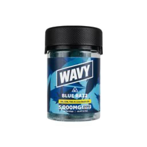 Wavy Live Resin D9 Gummies Blue Razz