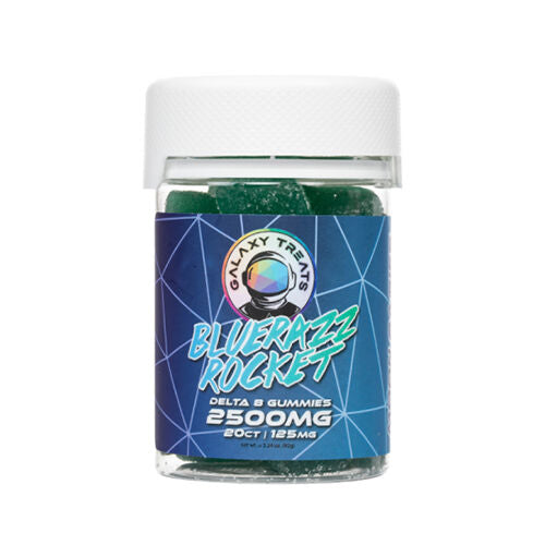 Galaxy Treats Delta 8 Gummies Blue Razz Rocket