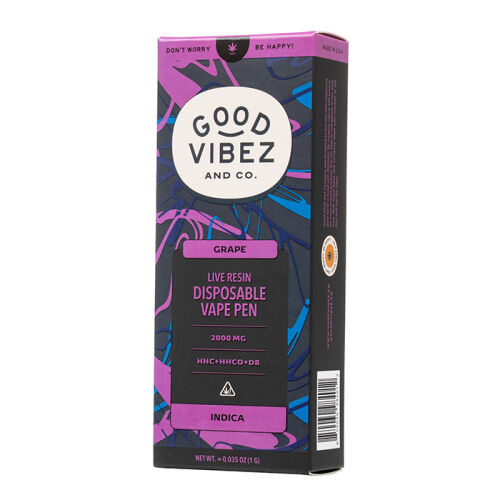 Good Vibez HHC Live Resin Disposable Vape Grape