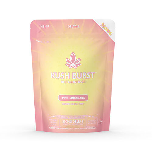 Kush Burst Delta 8 Gummies Pink Lemonade