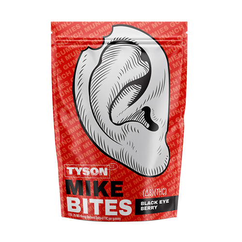 Mike Bites Delta 8 Gummies Black Eye Berry