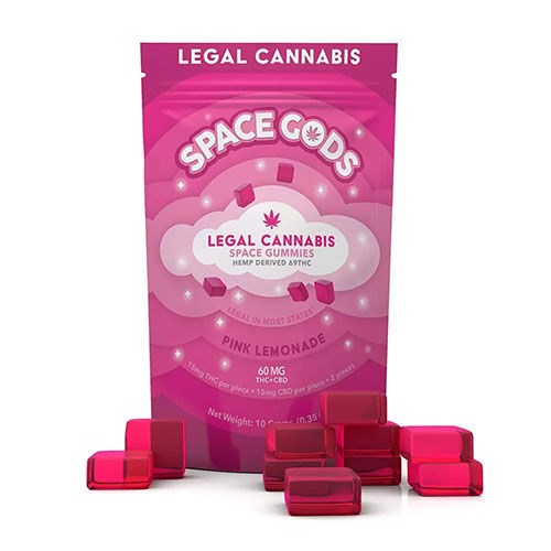 Space God Delta 9 Gummies Pink Lemonade